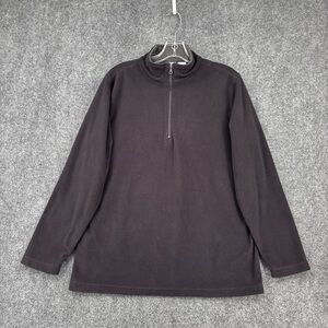 ACTRA Men’s Black Fleece Pullover Jacket Size Medium Causal 1/4 Zip Outdoor